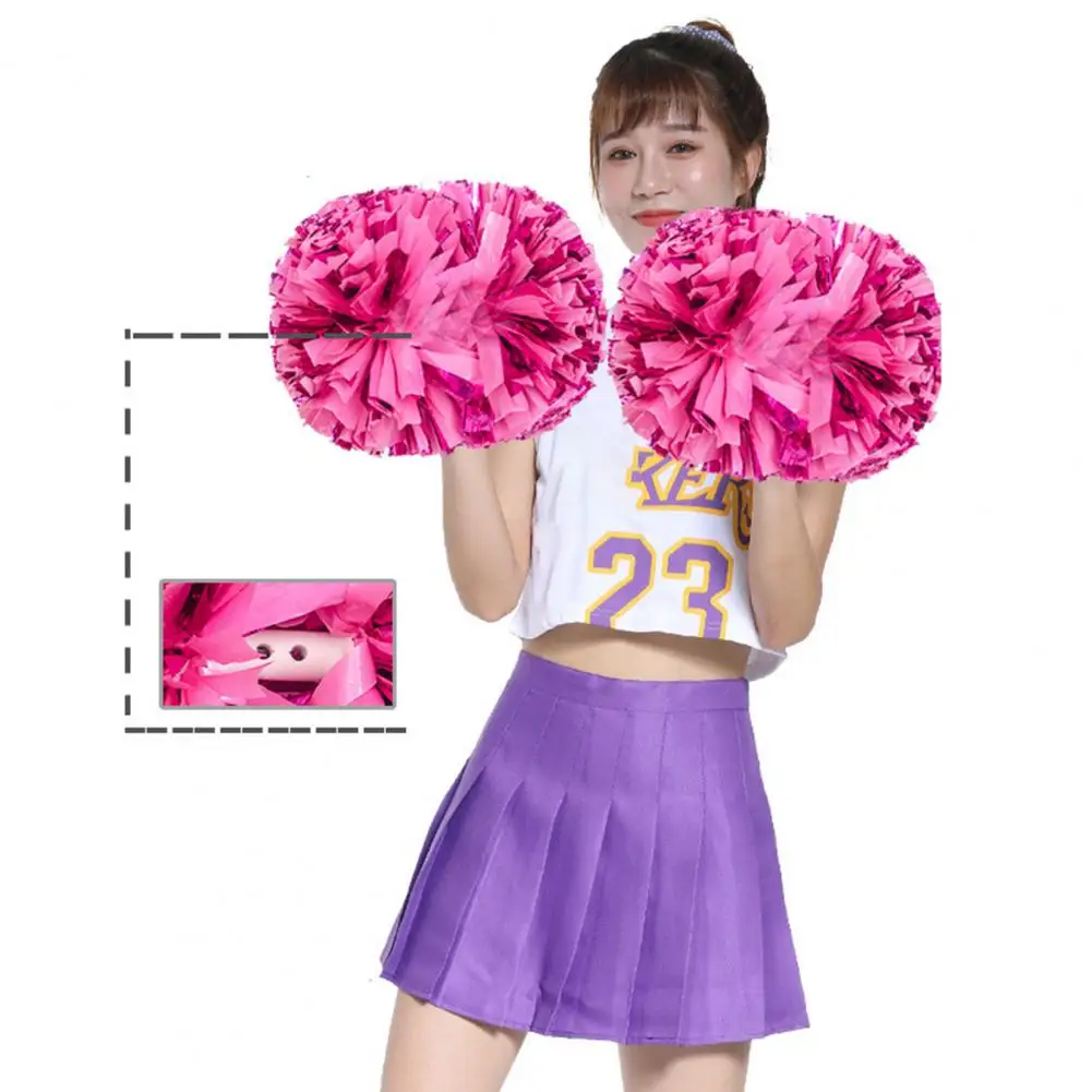 Cheerleading Pom Poms Vibrant Cheerleading Pom Poms Colorful Squad Hand Flowers for Parties Events Cheerleading Accessories Foil