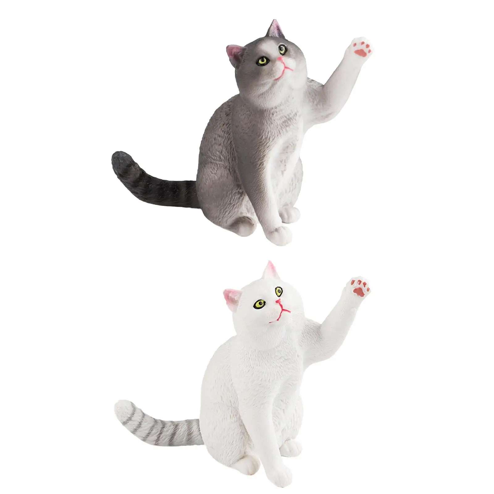 

Realistic Cat Animal Figure Model Cake Toppers Decoration for Toddlers Gifts