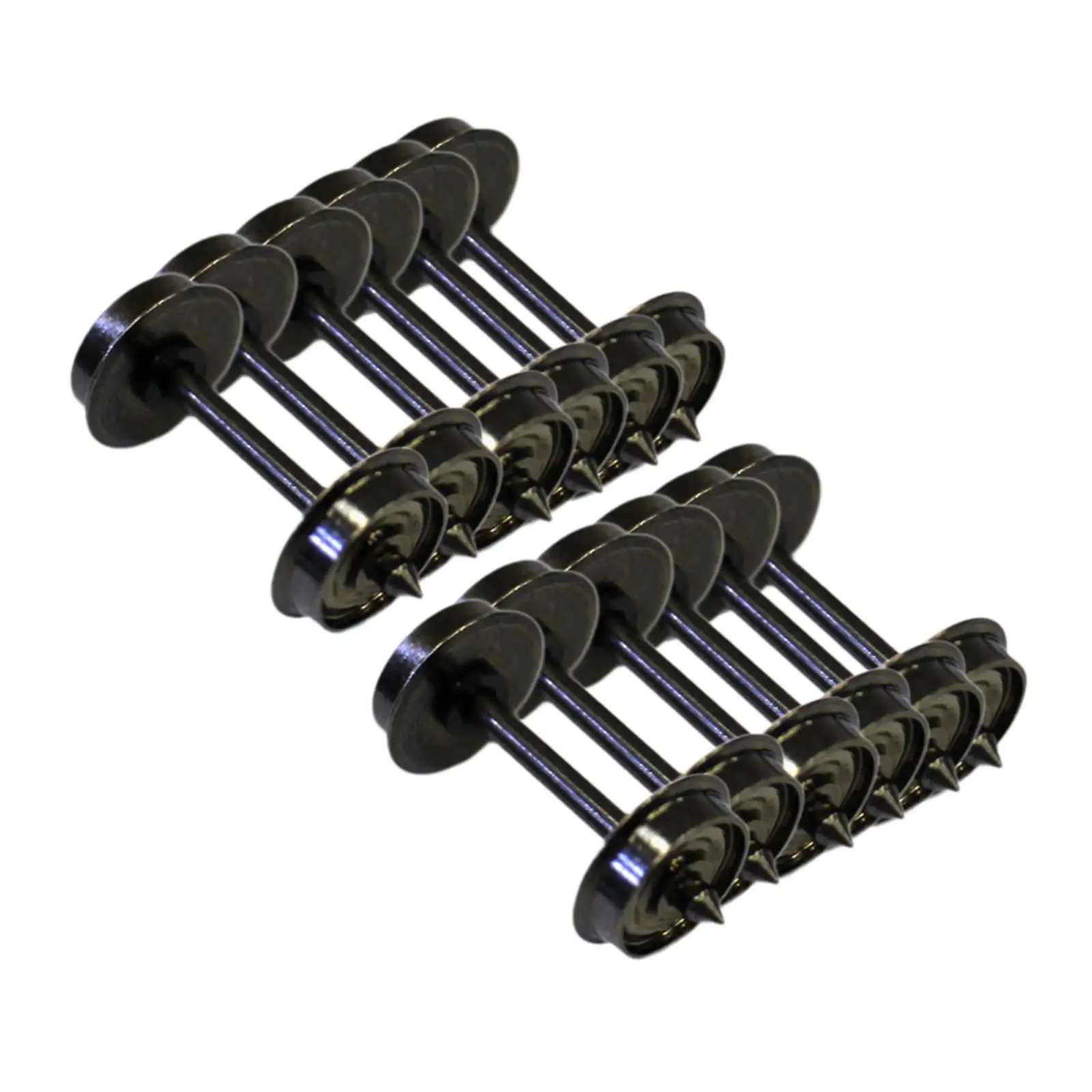 12x Metal DC Wheels Hobby Train Accessory, Professional Metal Wheels Metal Axles for 1/87 Model Train DIY Parts