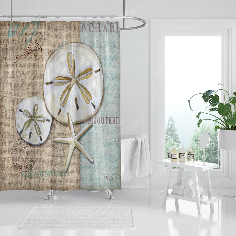 Home waterproof fabric bathroom curtain accessories 90x200 shower shower curtain 240 * 200 Atlantis style shower curtain