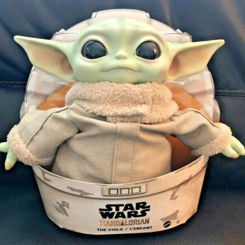 

Authentic Mattel Starwars Baby Yoda Mandalorian 11-Inch Backpack Yoda Grogu Cute Doll Anime Figure Birthday Gift For Children