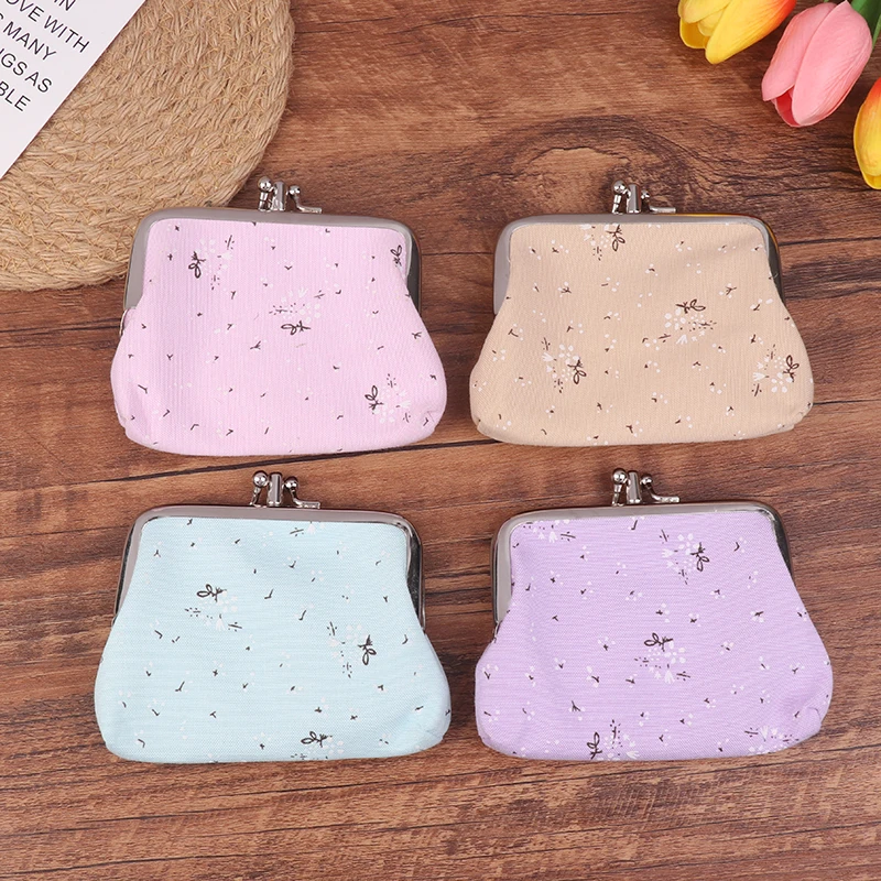 Printed Mini Key Card Holder Clutch Bag Handbag Double Layer Hasp Coin Purse Zero Purses Clutch Bag Small Wallet Change Bag