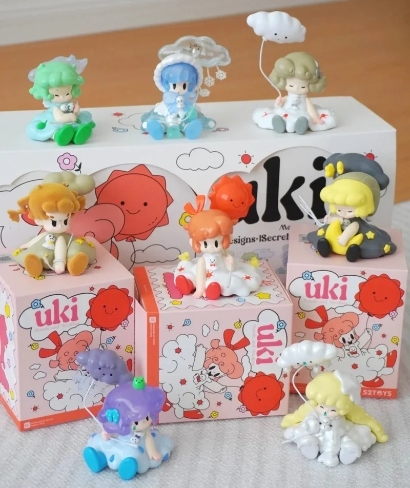 New Uki Blind Box Moods And Weather Series Figure Kawaii Doll Surprise Guess Bag Collectible Room Desktop Decoration Toy Gift