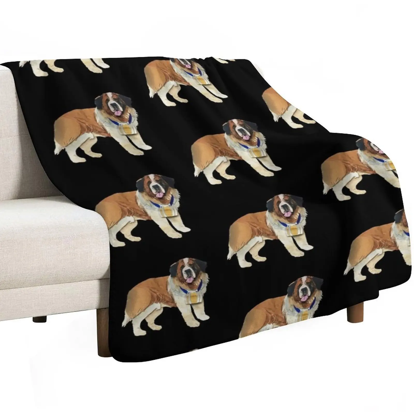 The Saint Bernard Throw Blanket Furrys funny gift Thermal Beach Extra Large Throw Luxury Designer Blankets