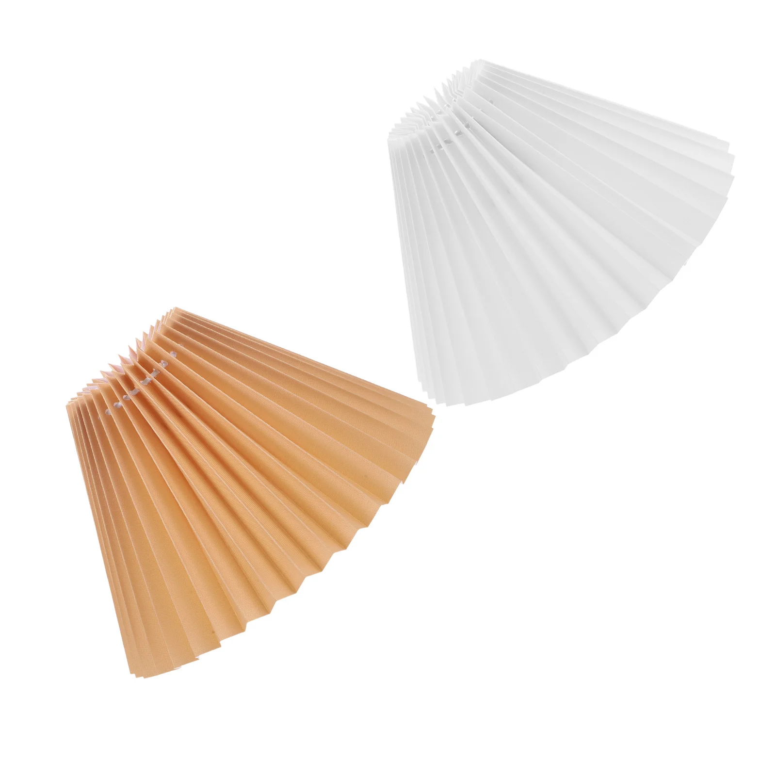 

2pcs Pleated Cloth Lampshade 18Cm White Fabric For Table Floor Lamps Home Decor Light Cover Replacement Lighting Accessory