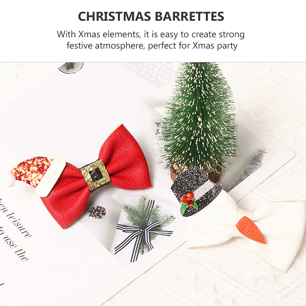

9Pcs Children Hairpin Girl Christmas Hair Clips Kids Accessories Glitter Baby Hairpin Festival Barrettes Christmas Props