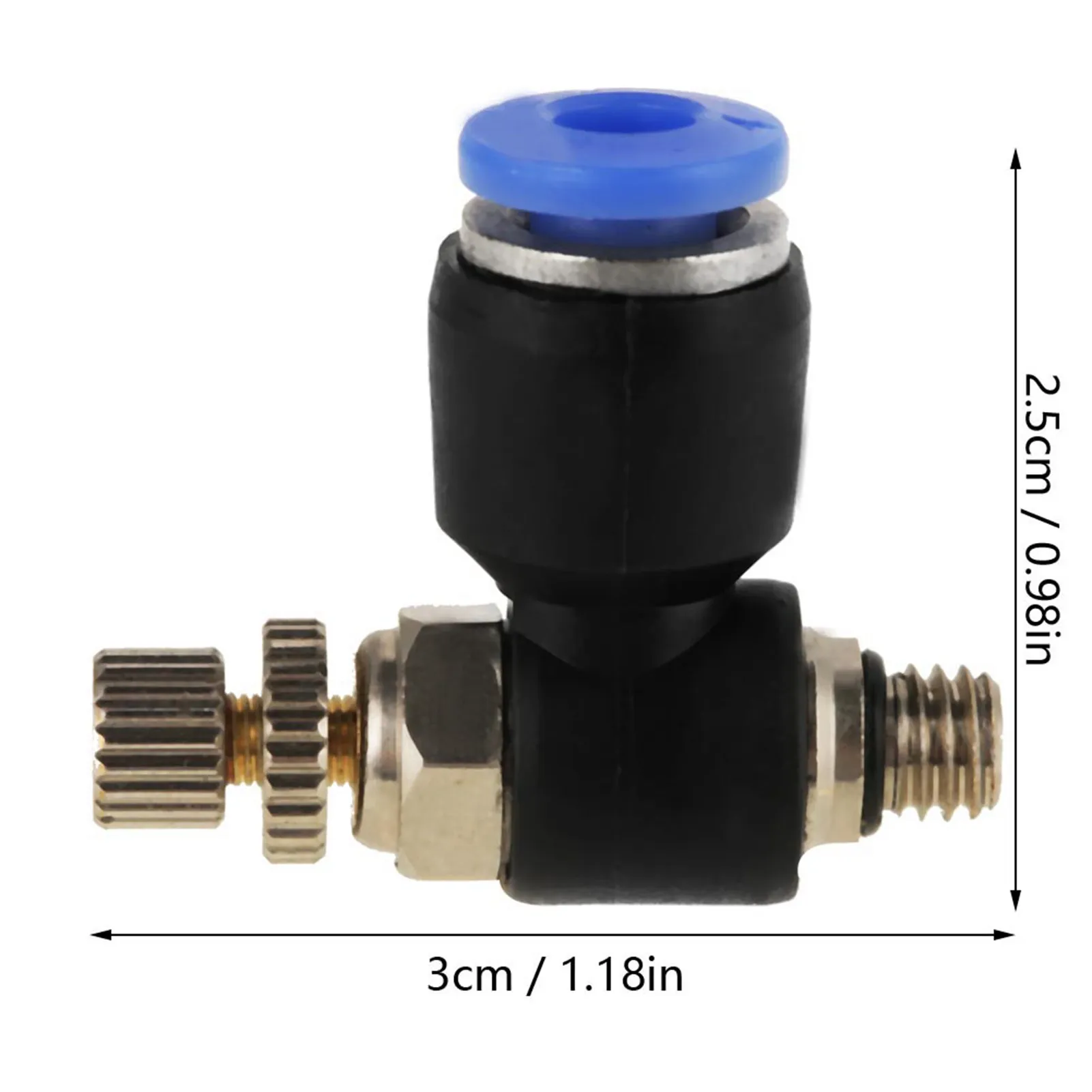 20Pcs OD 4mm Tube M5 Pneumatic Air Flow Speed Control Valve Quick Connector