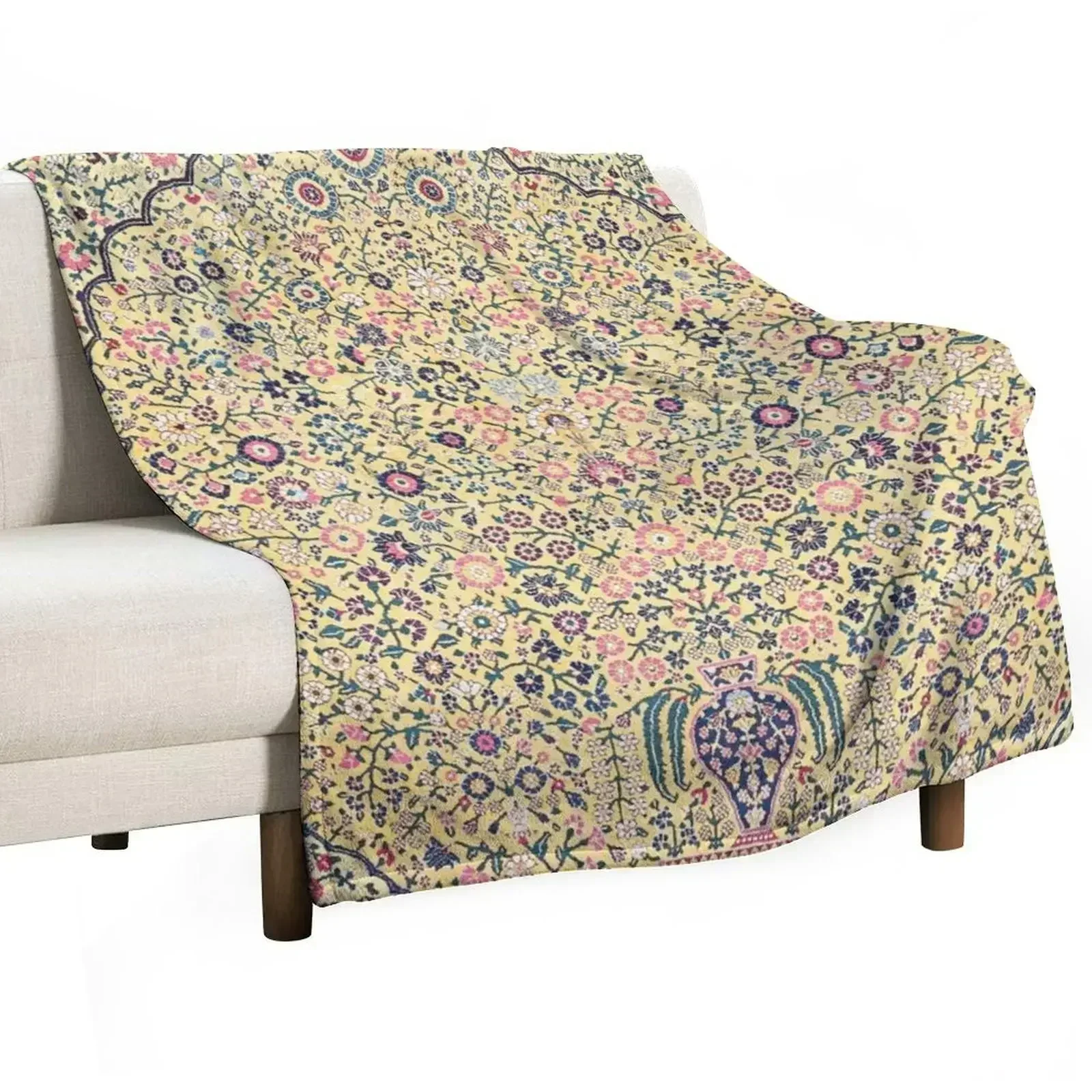 

Douglass Mughal 'Millefleurs' Rug Print Throw Blanket Hairys Sofa Quilt halloween Bed linens Blankets