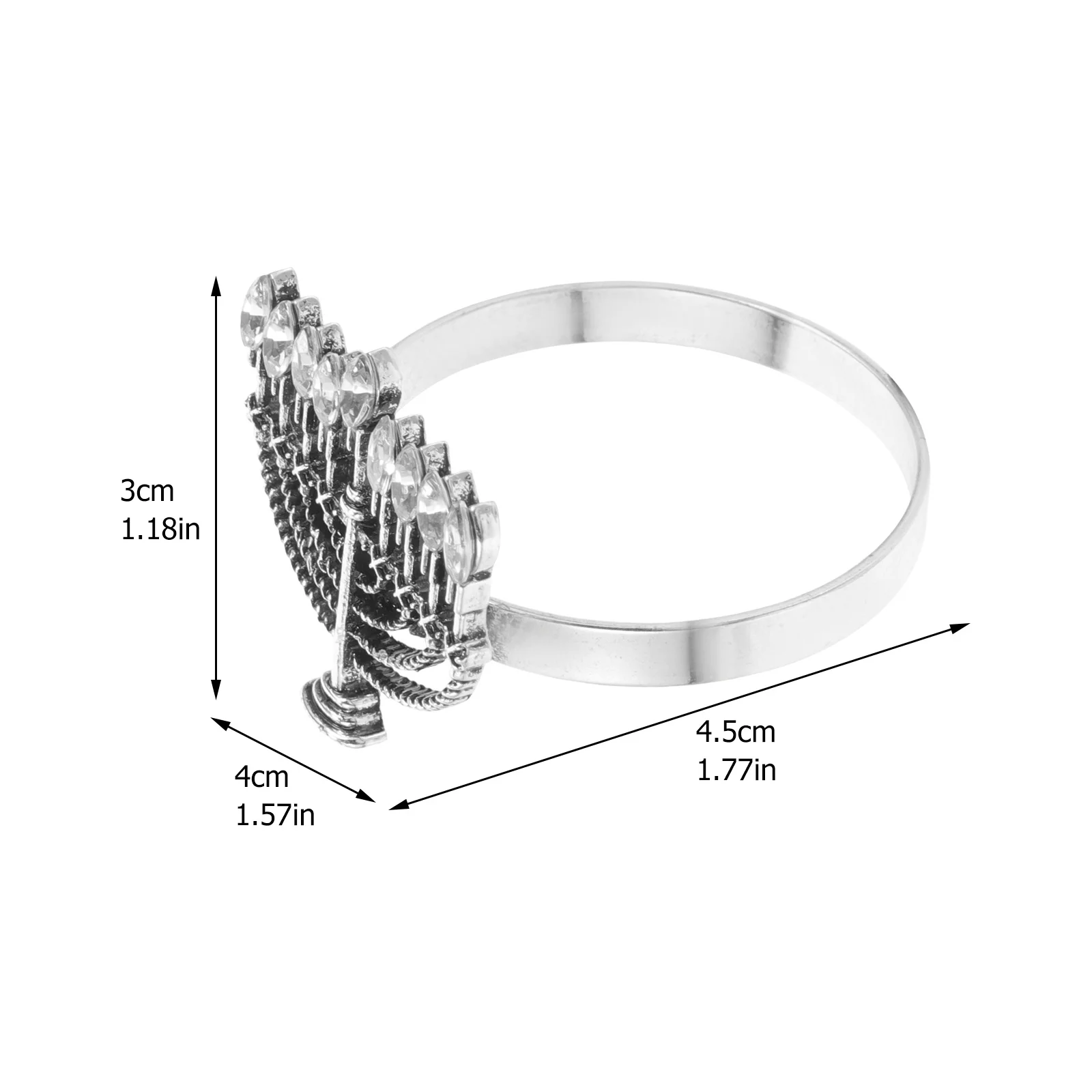4 قطعة الشمعدان المعدني حلقات منديل أنيقة طاولة طعام ديكور العملي حفلة عشاء اكسسوارات حامل مناديل #4