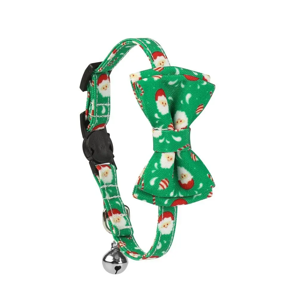 New Christmas Bow Adjustable Kitten Necktie Collar Bowknot Bell Tie Cat Small Pet Puppy Pet Supplies