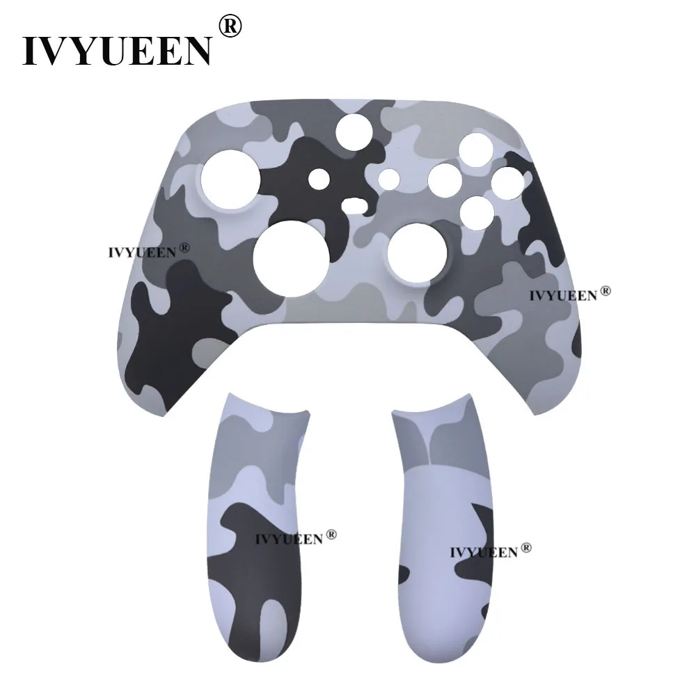 IVYUEEN Replacement Housing Shell Case for Xbox Series X S Core Controller Front Cover Back Side Rails Mineral Gray Camo Case