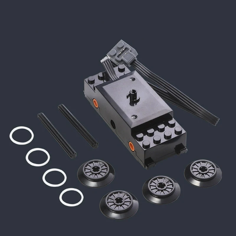 New The Train Motor Four-wheel Drive Orbital Motors PF Building Blocks Brick Model Accessory Compatible with 88002 Motor Gifts