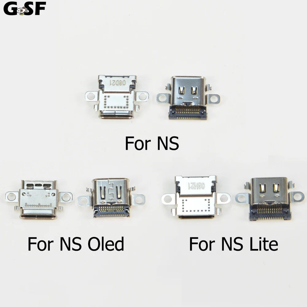 GSF 10pcs New for Switch Ns Oled Console USB Type-C Power Charging Socket NS LITE Port Connector