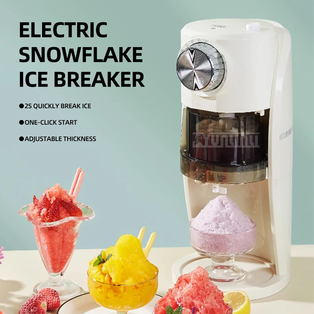 Mini Snow Cone Maker Machine Ice Shaving Machine Household Ice Crusher Automatic Snowflake Trita Ghiaccio Elettrico