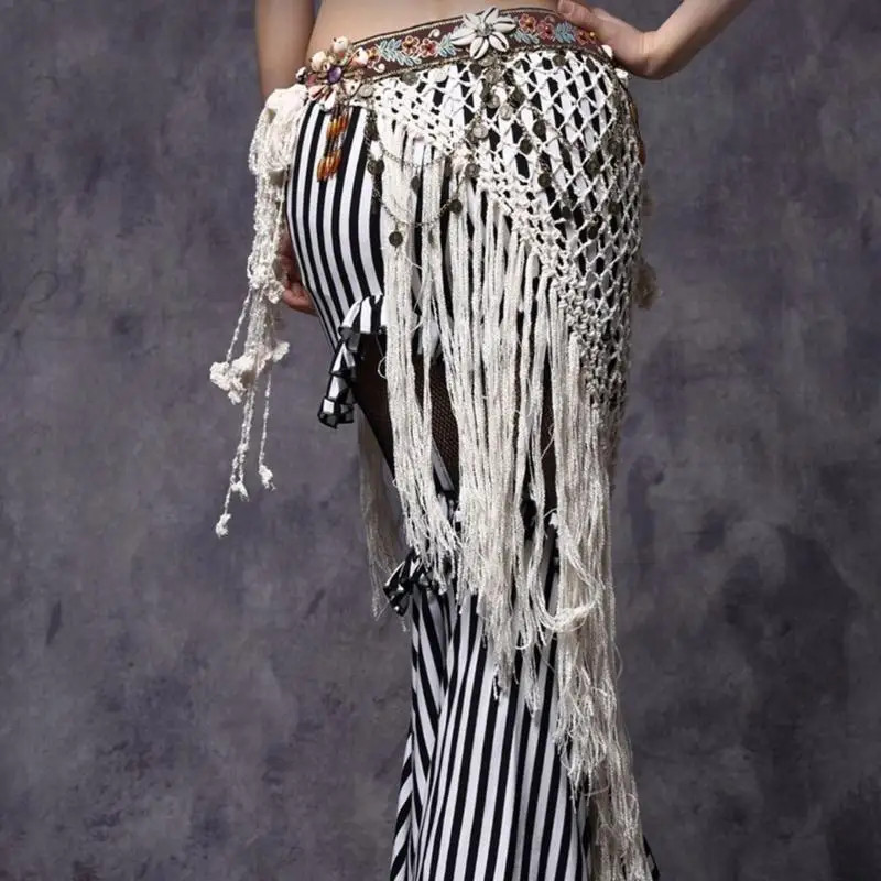 

R1WE Юбка на бедрах в этническом стиле для танцовщицы живота Реквизит для выступлений на сцене Талия Шарф Пояс