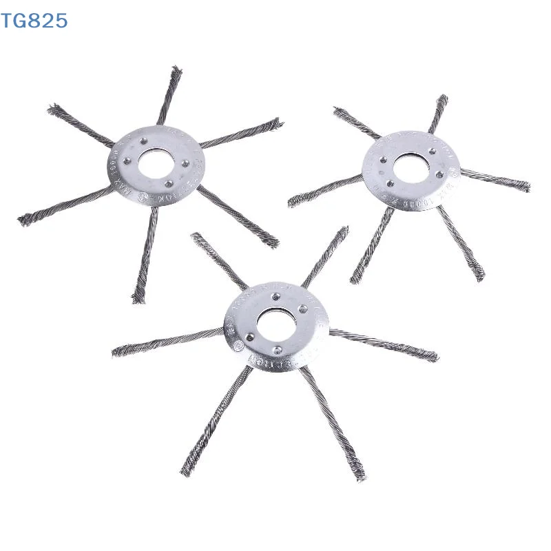【AN】1Pcs Weed Removal Wheel Lawn Mowers Universal Parts 7/8/9-inch Lawn Mower Steel Wire Weed Trimmer Head Rust Removal Wheel