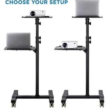 Mobile Lifting Standing Desk Tripod Floor Stand For Computer Projector Use
