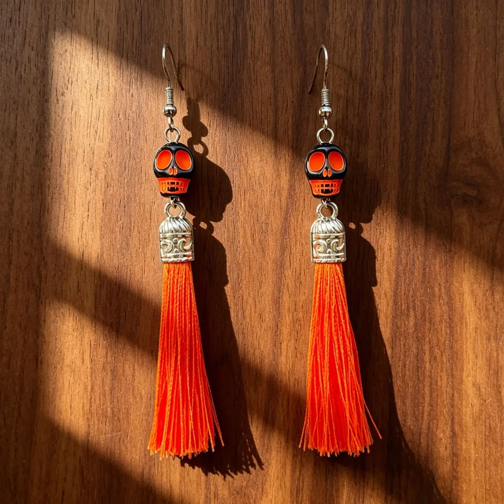 Long Tassel Earrings Resin Retro Earrings Lightweight Earrings Lightweight For Dates Photo Styling Daily Outings