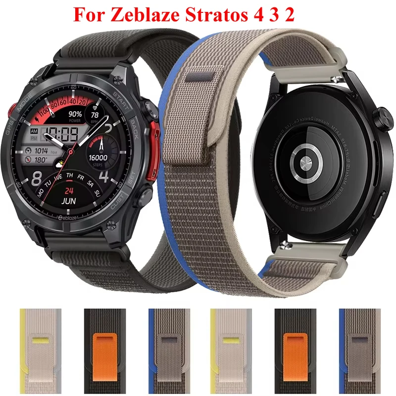 Correa de nailon Trail Loop para Zeblaze Stratos 4 3 2 Smartwatch banda deportiva para Zeblaze Vibe 8 7 7 Pro 7 Lite/Ares 3 Pro GTR GTS 3Pro