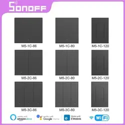 SONOFF M5 스위치맨 와이파이 스위치, eWeLink 원격 스마트 하우스 벽 단추, 80, 86/120 타입 스위치, 알렉사 구글 홈 앨리스로 작동