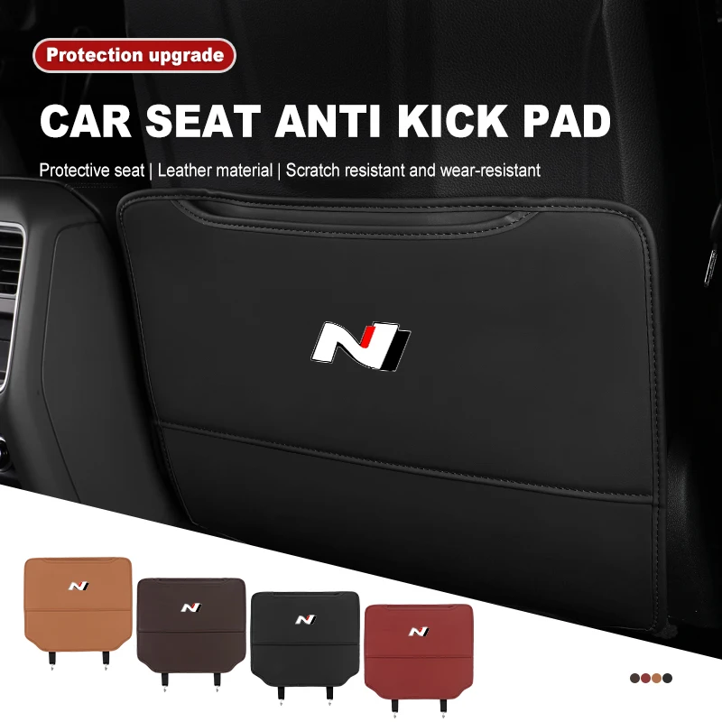 Car Seat Back Anti Kick Pad Protector Mat Interior Accessories For Hyundai Sonata i30 i20 Tucson Elantra Kona N Line