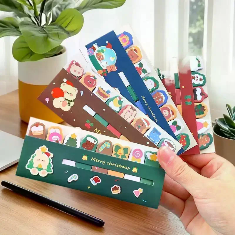 Рождественские заметки для рядных станций, милые наклейки для студентов с героями мультфильмов, ценные канцелярские принадлежности для заметок N Sticky Notes