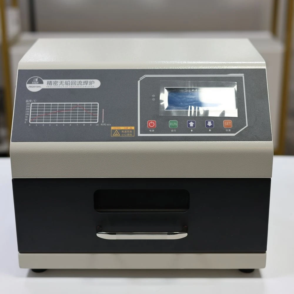 ZB2015HL Oven Reflow Desktop Presisi Tinggi 200X150Mm 700W Set Oven Reflow Solder Pcb Mini Smd untuk Lini Produk PCB