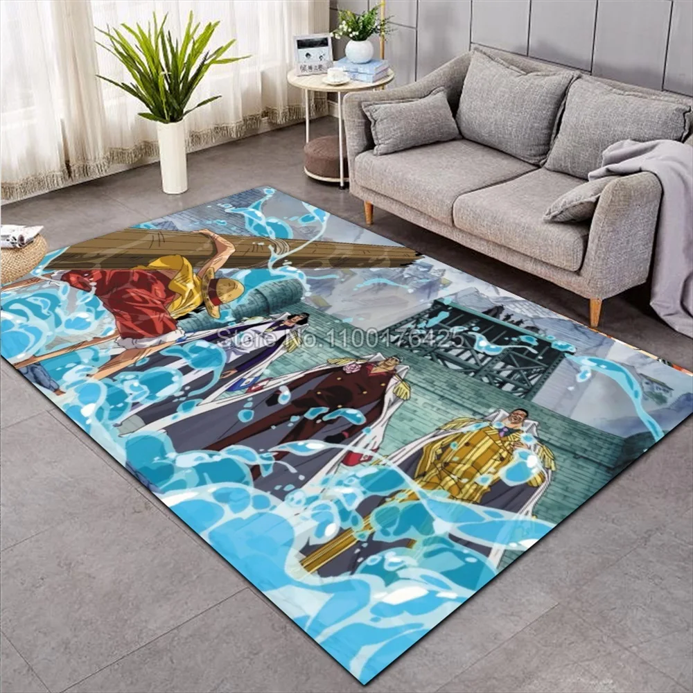 Tapis Shaggy Moelleux Antidérapant, Polymères de Sol 3D, Polymères Non ALD, Salle à Manger, Salon, Chambre d\'Enfant Doux, Une Pièce