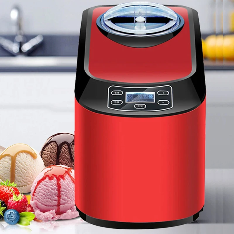 Automatic Ice Cream Maker Machine No Pre-freezing Necessary with Built-in Compressor Stainless Steel Gelato & Yogurt Machine