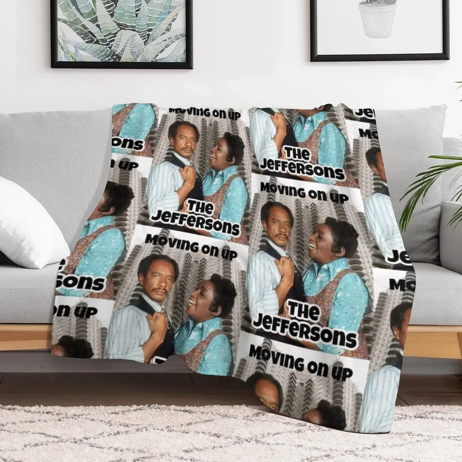 The Jeffersons Television Show Throw Blanket Soft Plush Plaid Decoratives Luxury St Blankets