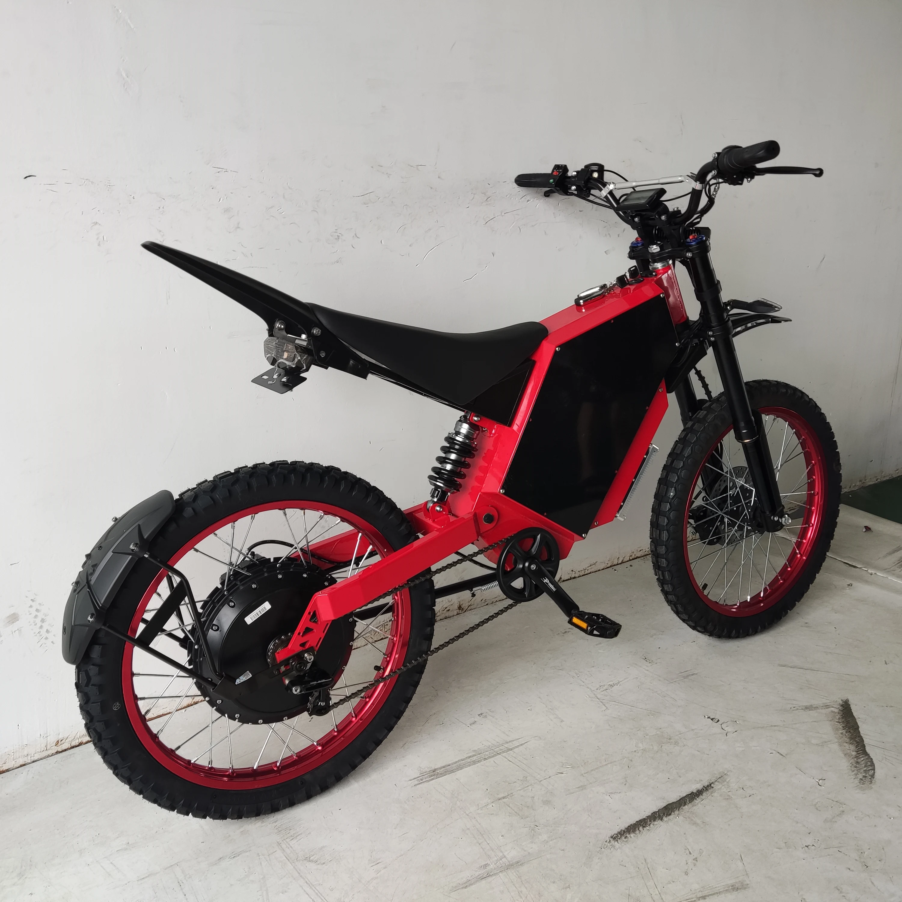 Professional Mountain Electric Bike 3000W To 15000W Dirt Bicycle Motor With 72V 75AH Lithium Battery