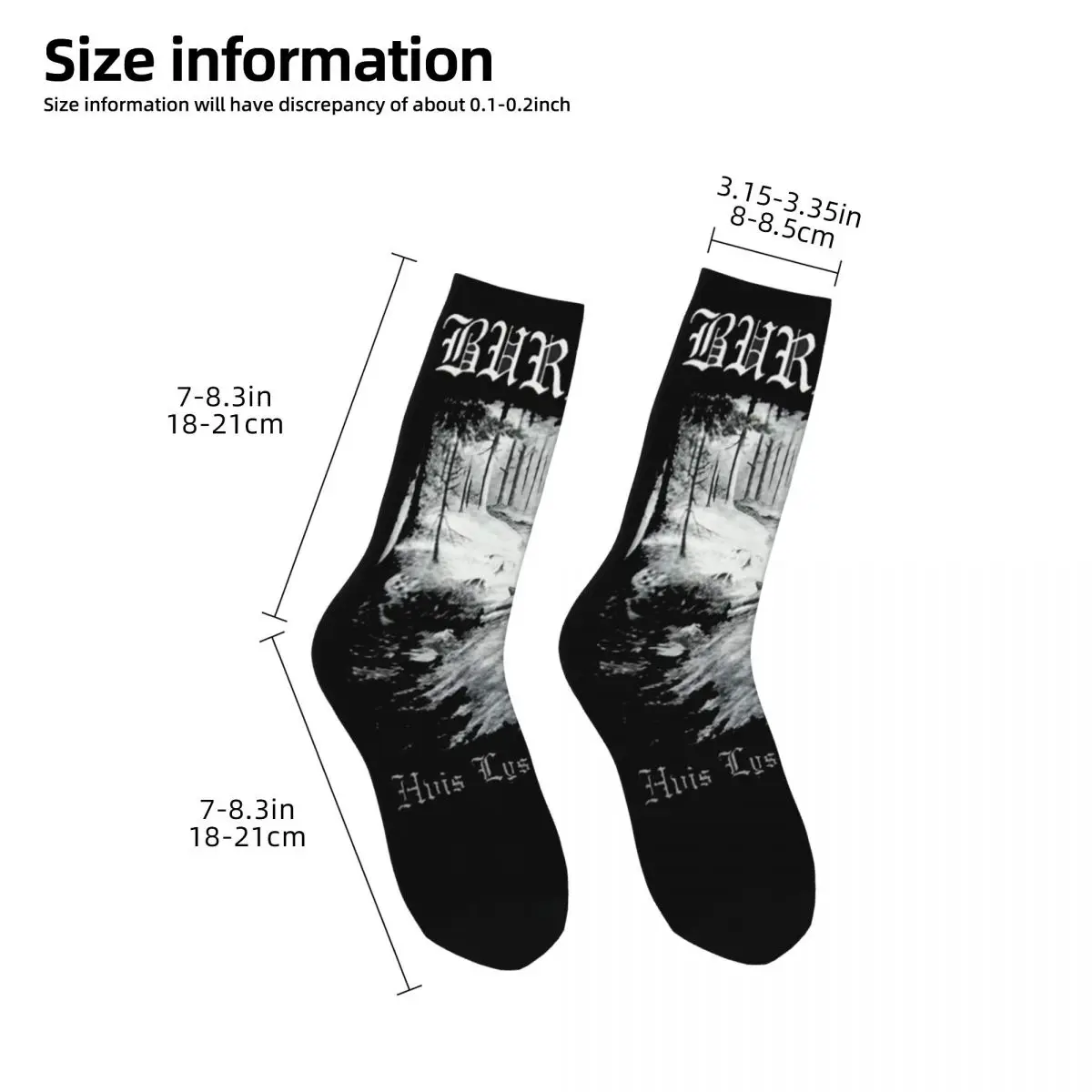 Calcetines divertidos felices para hombre y mujer, medias con estampado de banda Burzum, novedad, primavera, verano, Otoño e Invierno