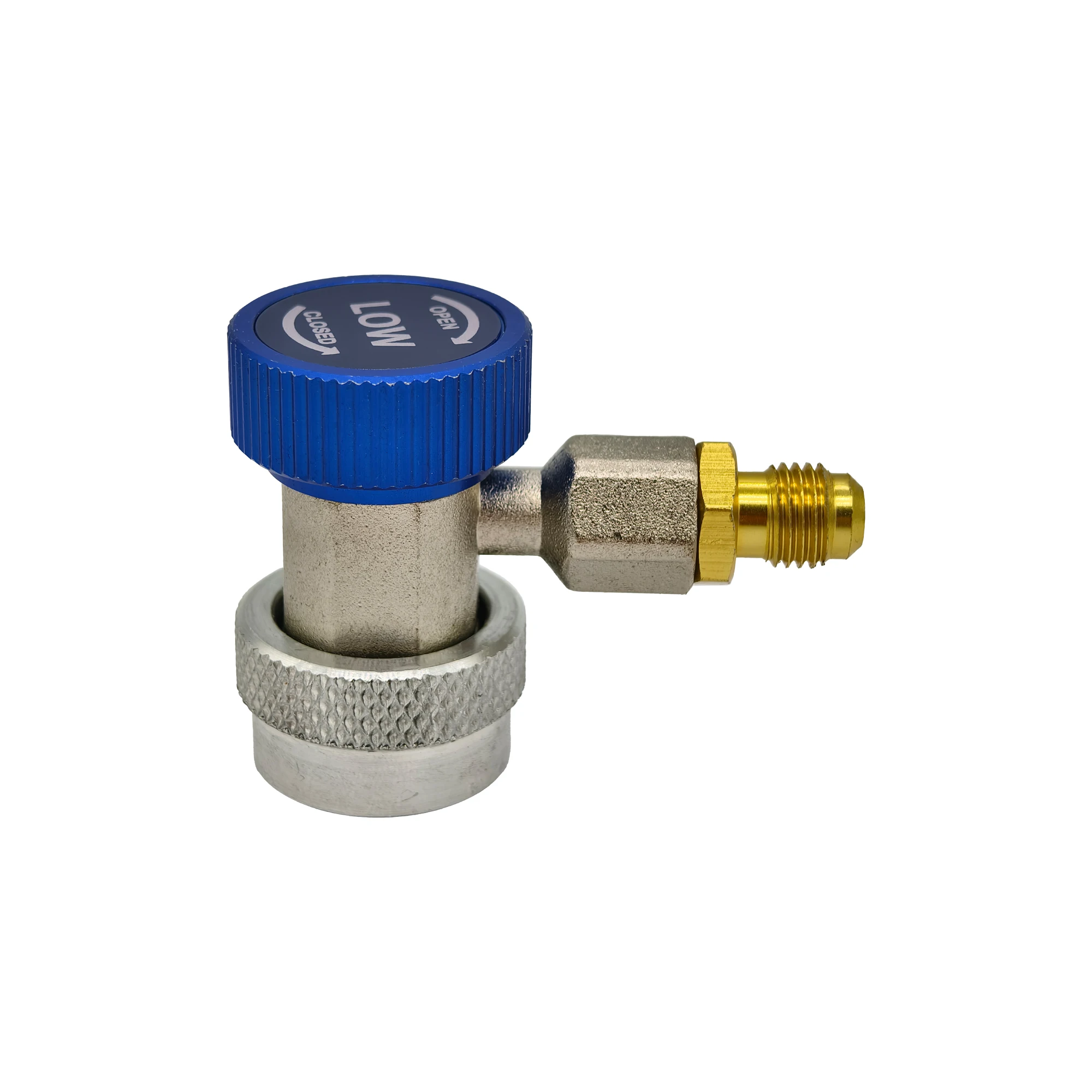 Freon R134a Zylinderadapter Gasinjektor Einstellbarer Niederspannungsanschluss Schnellverschluss-Schlauchadapter Klimaanlagen-Installation