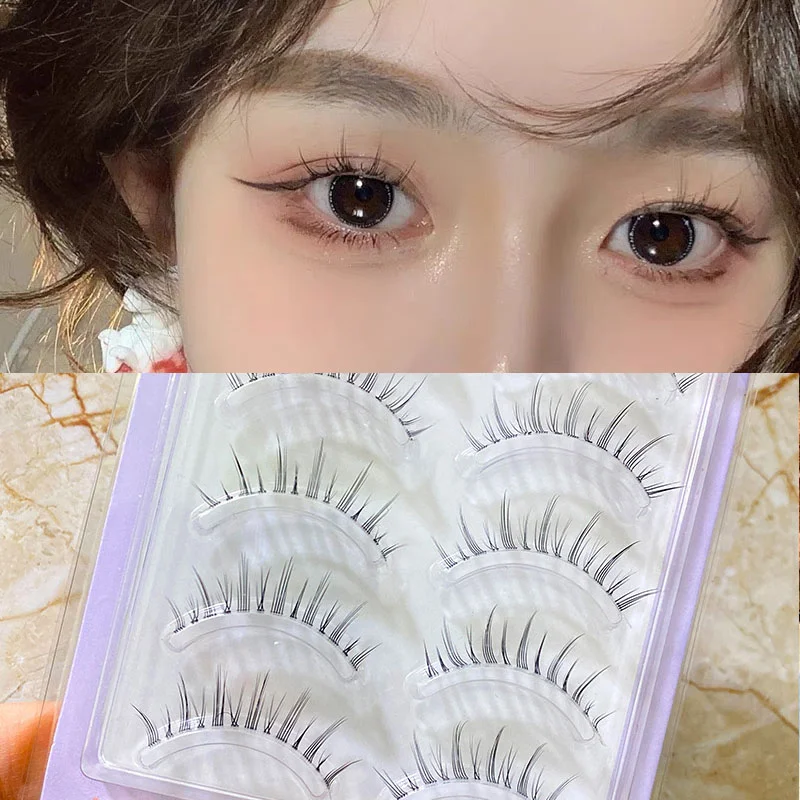 3/5 Pairs Natural False Eyelashes Naturally Simulated Fake Eyelashes Eyelashes Handmade Thick Curling Eyelash Makeup Tools