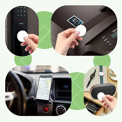 50 etichette NFC NTAG215, etichette NFC programmabili, adesivi, chip NFC compatibili con Android e iPhone, 504 byte di memoria