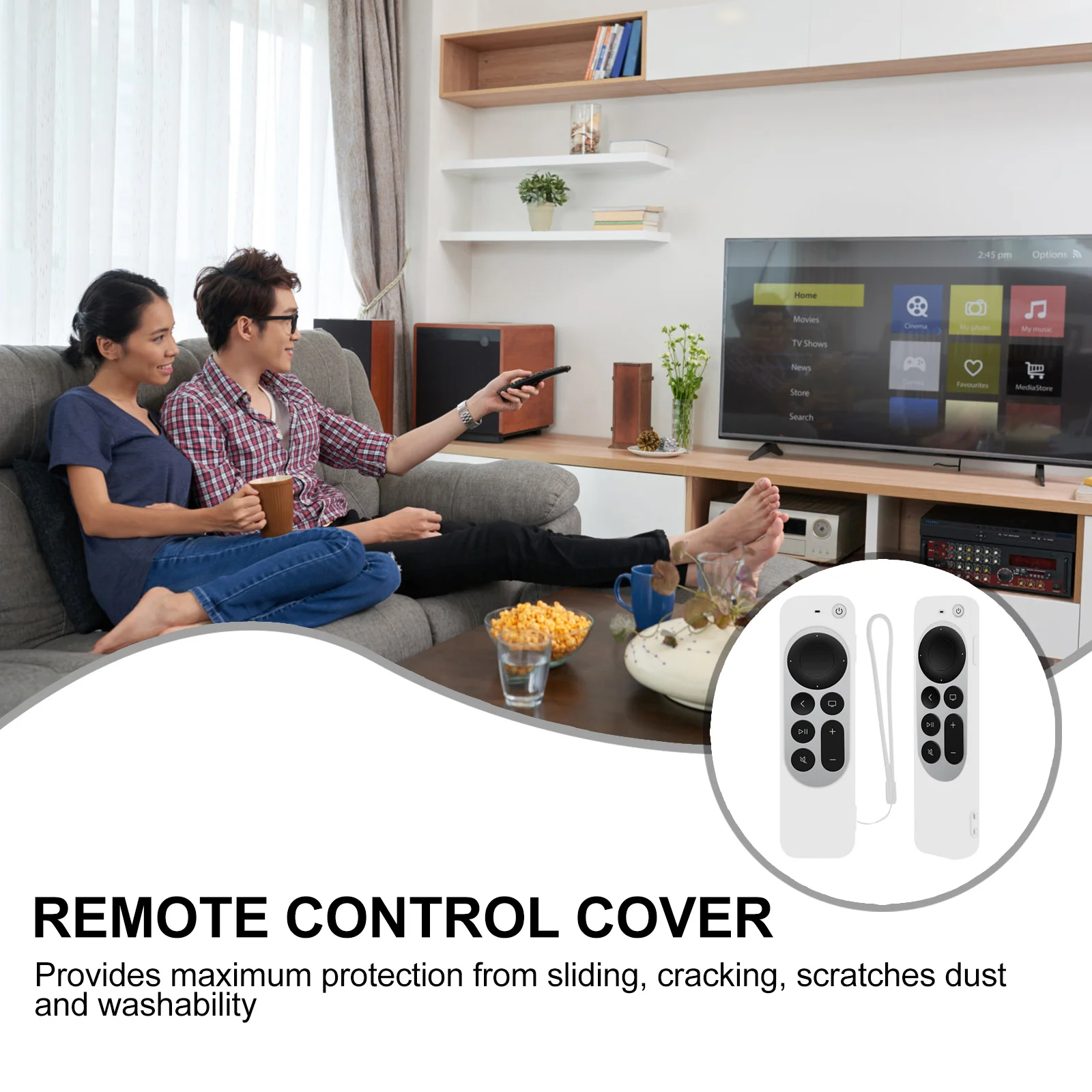 

Controller Case for 4K Remote Skin Protective Cover with Maximum Grip Protection Against Sliding Cracking Washing