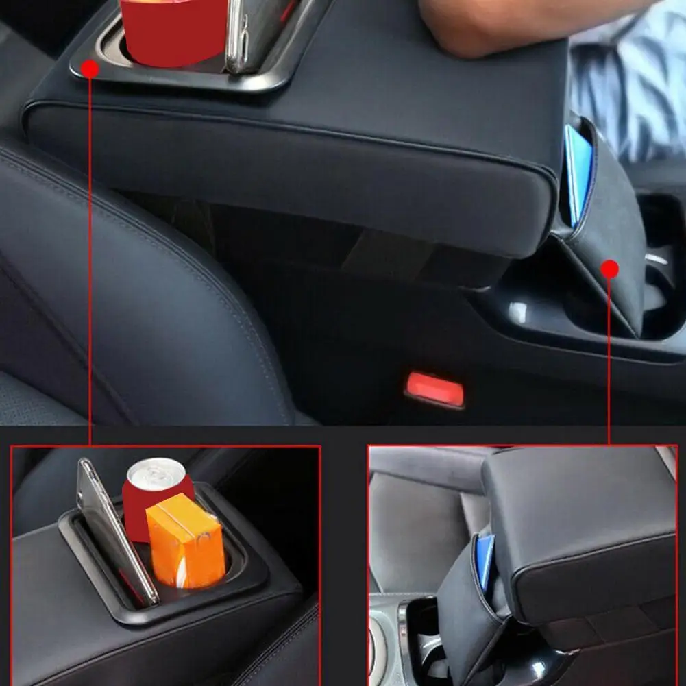 Car Armrest Cushion Armrest Cup Holder Rear Seat Increased Elbow Support Car Armrest Holder Vehicle Arm Cushion Storager NEW