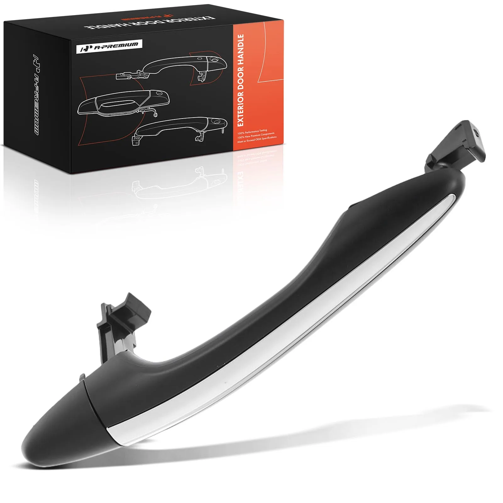 A-Premium Front Passenger Side Black Exterior Door Handle with Keyhole for Honda CR-V 2012-2016 Civic 2012-2015