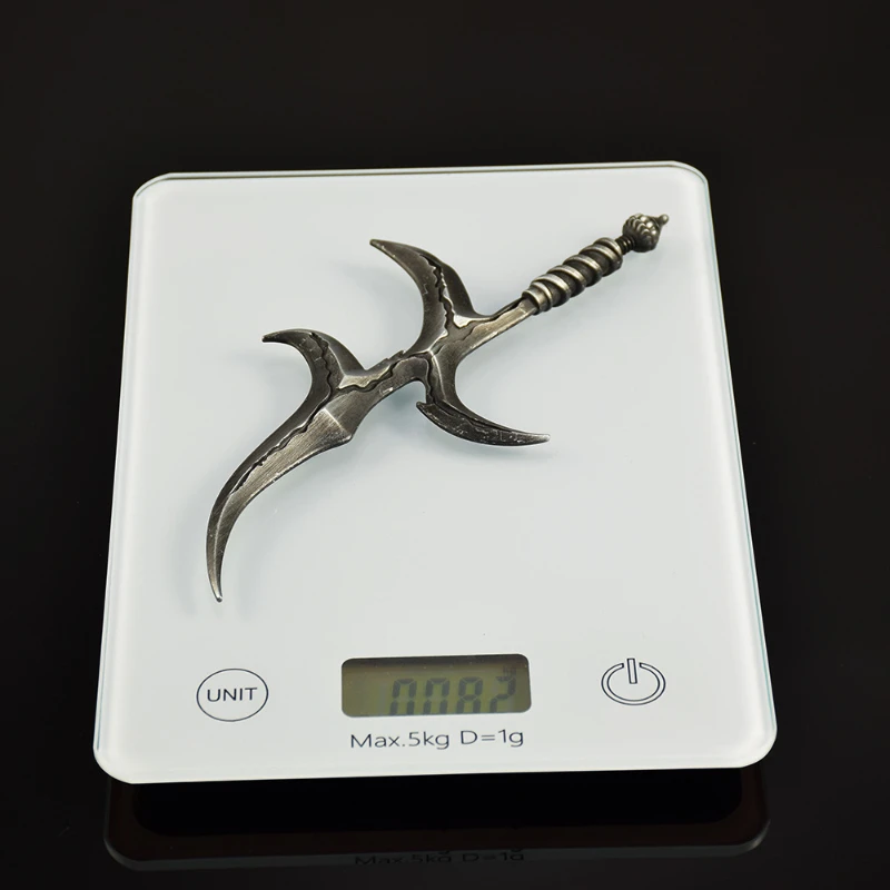 18cm/7.08in Eldenn gra peryferyjna czarny nóż miecz bliski metalowy Katana broń Model rekwizyty do Cosplay dekoracja stołu prezenty zabawki