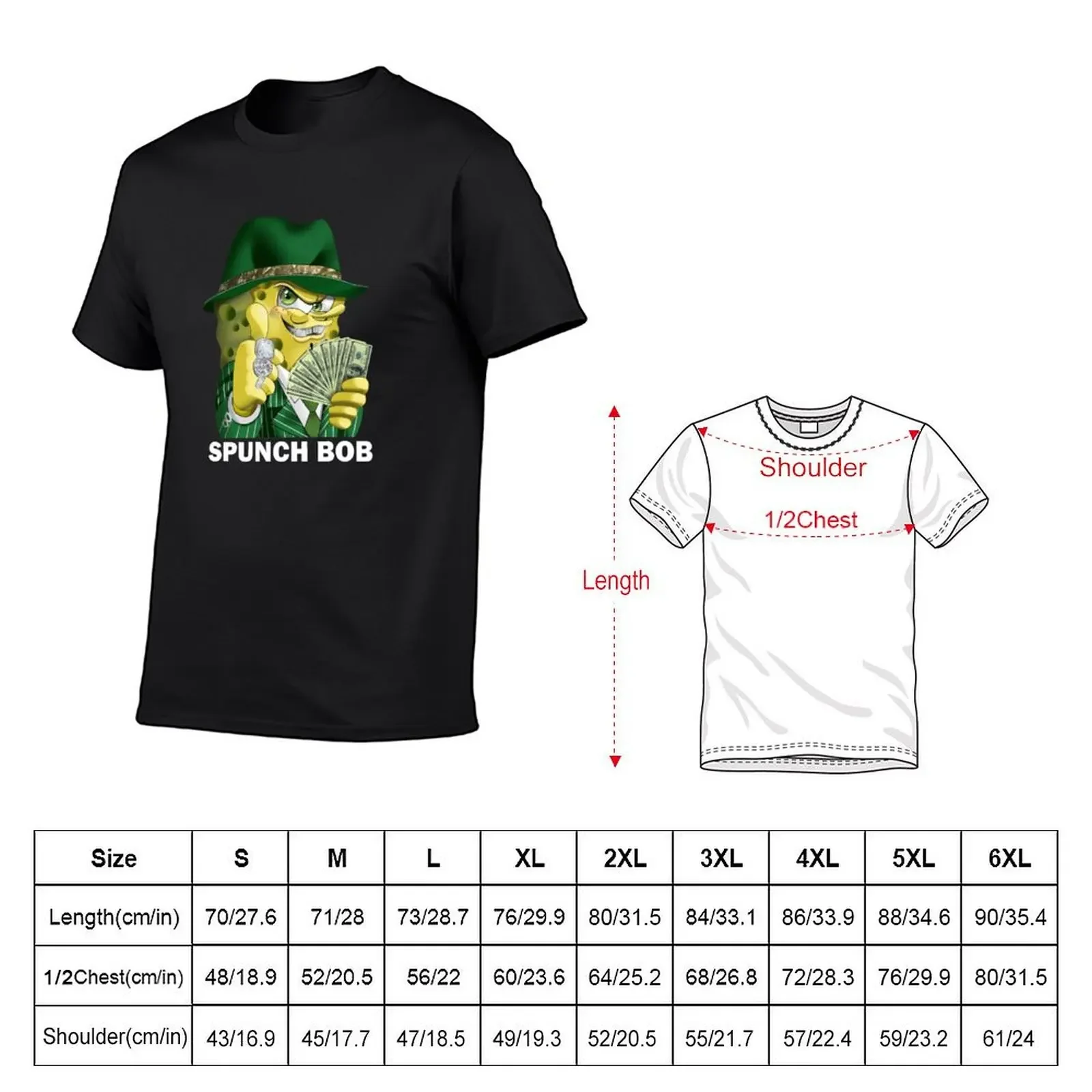 Spunch bob funny T-Shirt oversized graphic tee graphics men t shirt