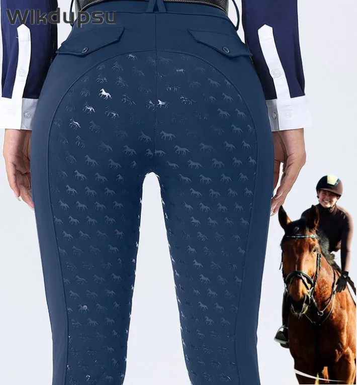 Women's Horse Riding Pants Full Seat Silicone Breeches Equestrian Tights Leggings Horse Back Sports Equipment Trousers Clothes