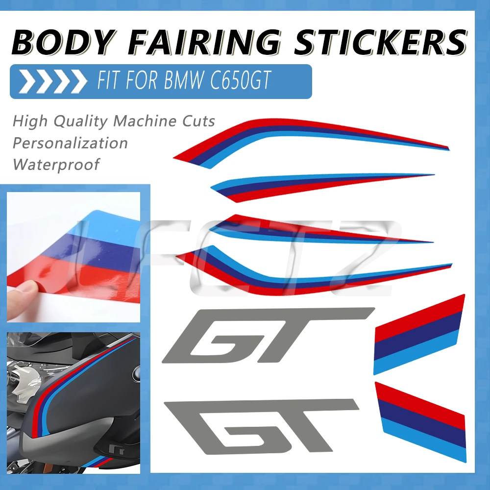 Misura per BMW C650GT C 650GT Adesivi per carenatura impermeabile per moto Decalcomanie di protezione antigraffio