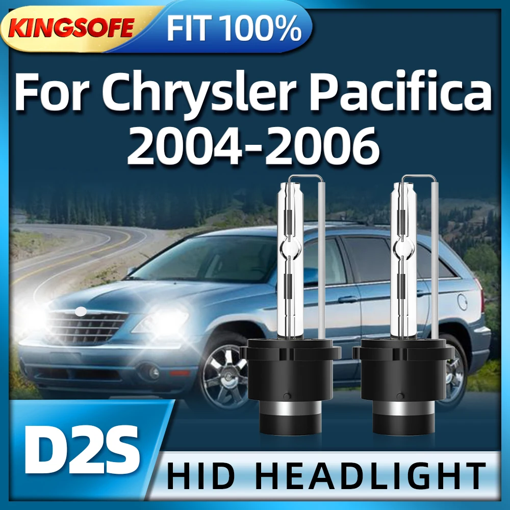 

KINGSOFE 2x Xenon Bulb D2S HID Headlamp Car Headlight 35W 6000K White For Chrysler Pacifica 2004 2005 2006