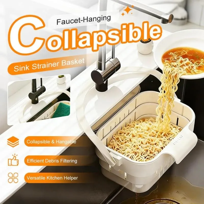 

Kitchen Sink Strainer Basket Press Automatic Dumping Waste Catcher Faucet Hanging Draining Basket Trash Filter Kitchen Storage