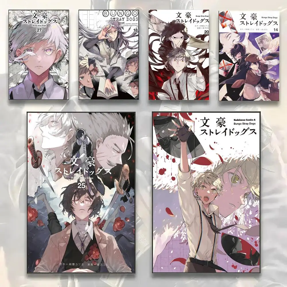 Mystery Action Anime B-Bungo Stray Dogs Painting Calligraphy Modern Canvas Wall Art Prints for Living Room Decor | Wall Decals