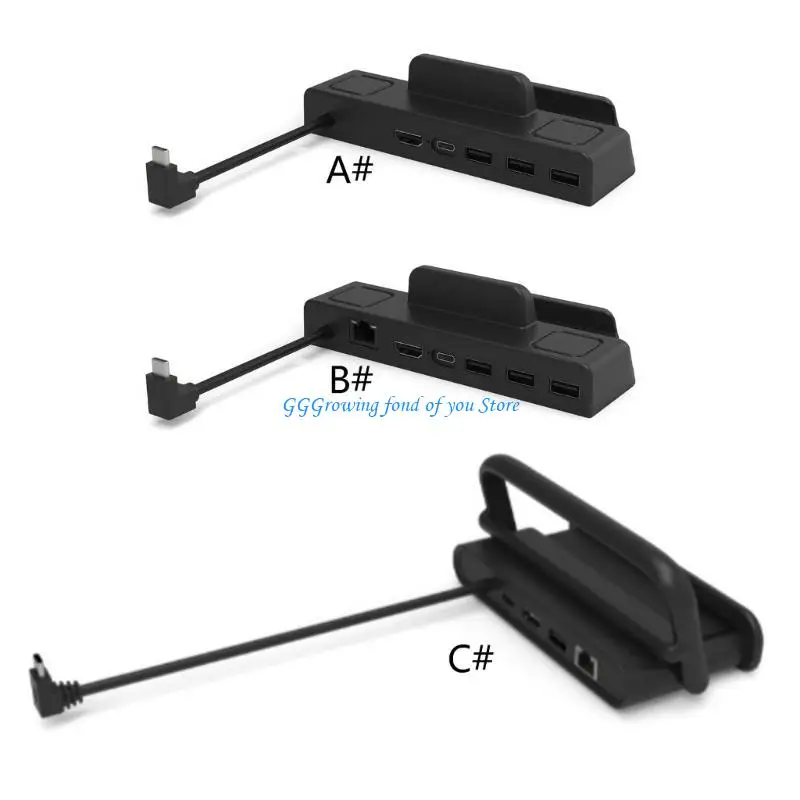 

H9EB Docking Station Base Stand Multifunction Hub Game Console Holder for Steamdeck