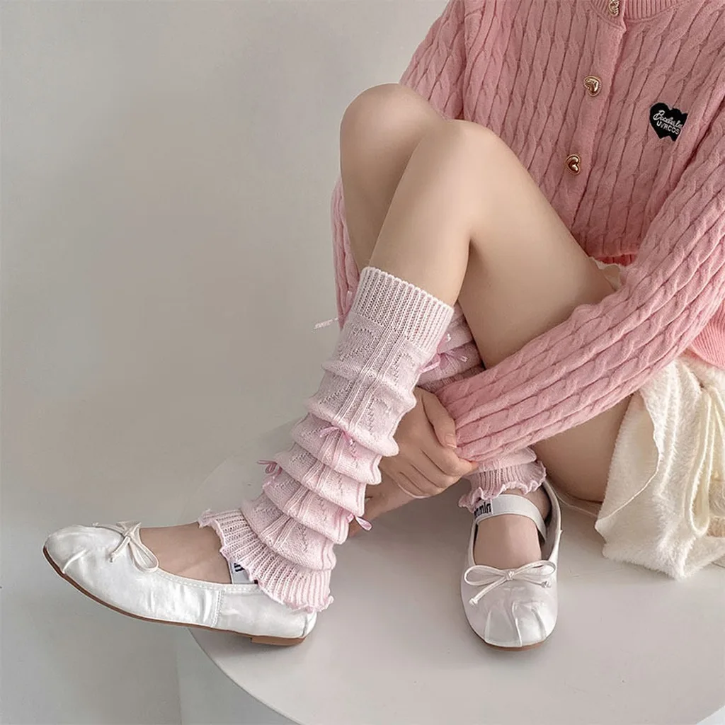 Women Leg Warmers Ruffled Japanese Ballet Leg Warmers Mid Calf Leg Warmers Mid Calf Calf Sock Covers For Ballet Outfits Mary - view 2