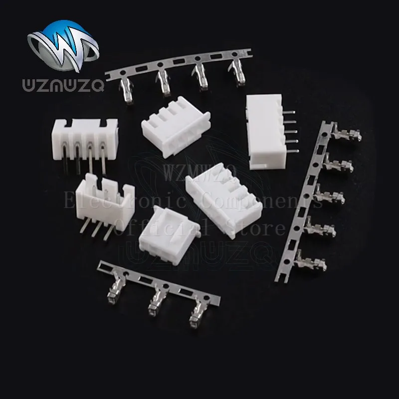 50PCS PH 2.0 Pin JST Male Female Connector 2MM Horizontal Straight Pin Header Housings Terminal 2P 3P 4P 5P 6P 8P 7P