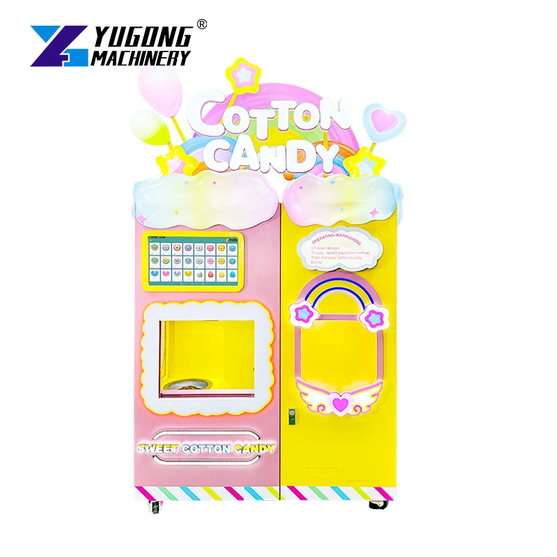 Новый робот Zuckerwatte Candy Cotton Robot Barbapapa Machine Mquina De Faze Salgados Nostalgia