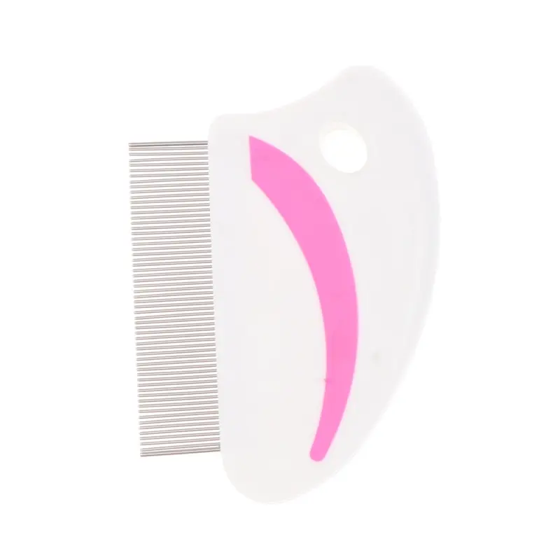 1pcs Steel Terminator Lice Comb Kids Hair Rid Headlice Super Density Teeth Nit Free Removal Long Teeth Anti-slip Bands Lice Comb